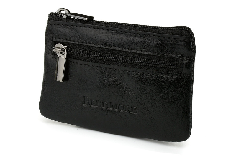 Brązowe skórzane etui na klucze z pudełkiem Beltimore E44