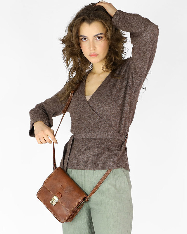 Torba skórzana kwadratowa premium Florence bag - MARCO MAZZINI czarna