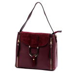 Luka Skórzana Damska listonoszka na ramię z organizerem i kieszeniami