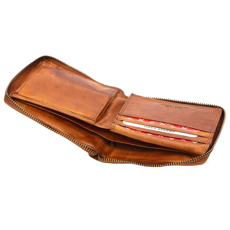 Męski pojemny rozbudowany portfel ze skóry eko VS