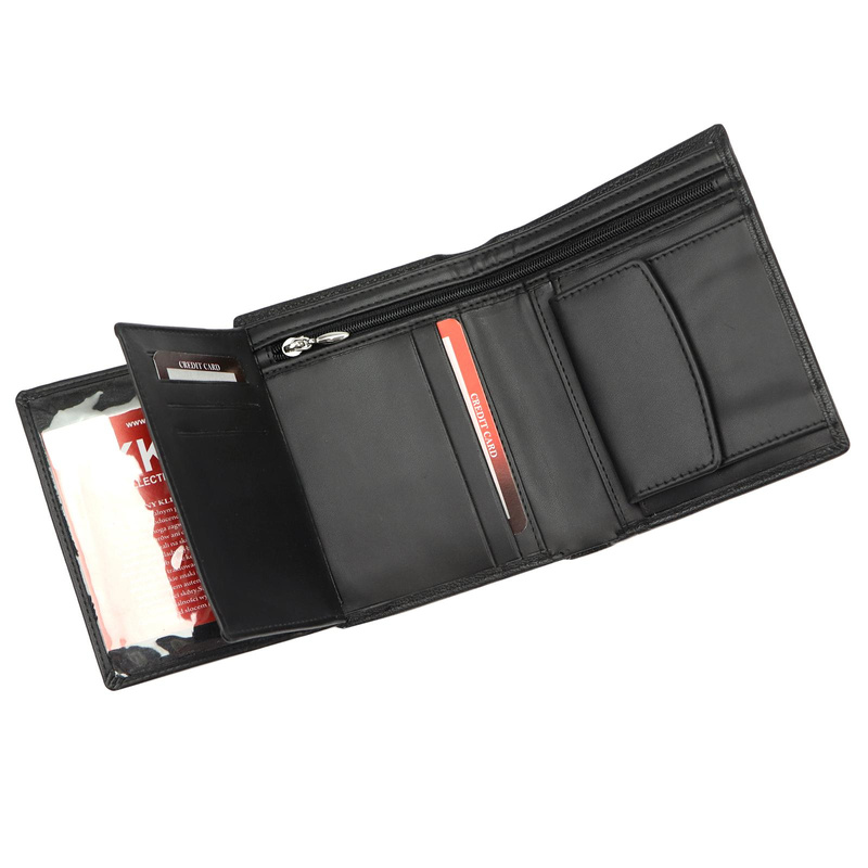 Money Kepper portfel męski pionowy skóra naturalna duży z przegrodami