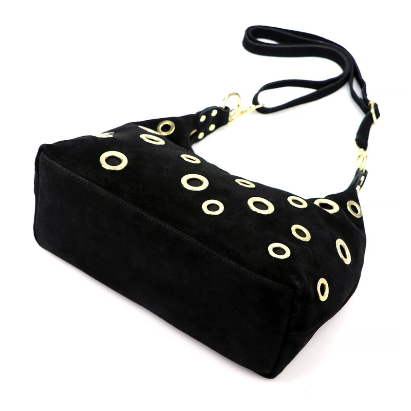 Vera Pelle damska listonoszka skóra naturalna zamszowa torebka na ramię