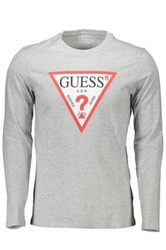 GUESS JEANS T-SHIRT Z DŁUGIM RĘKAWEM SZARY MĘSKI