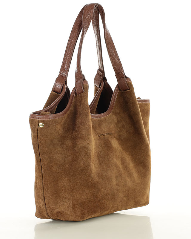 Torebka damska worek hobo bag skóra naturalna - MARCO MAZZINI czarna