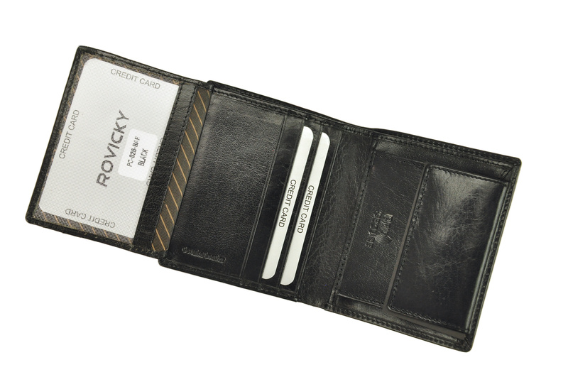 Skórzany męski portfel Rovicky PC-028-BAR RFID