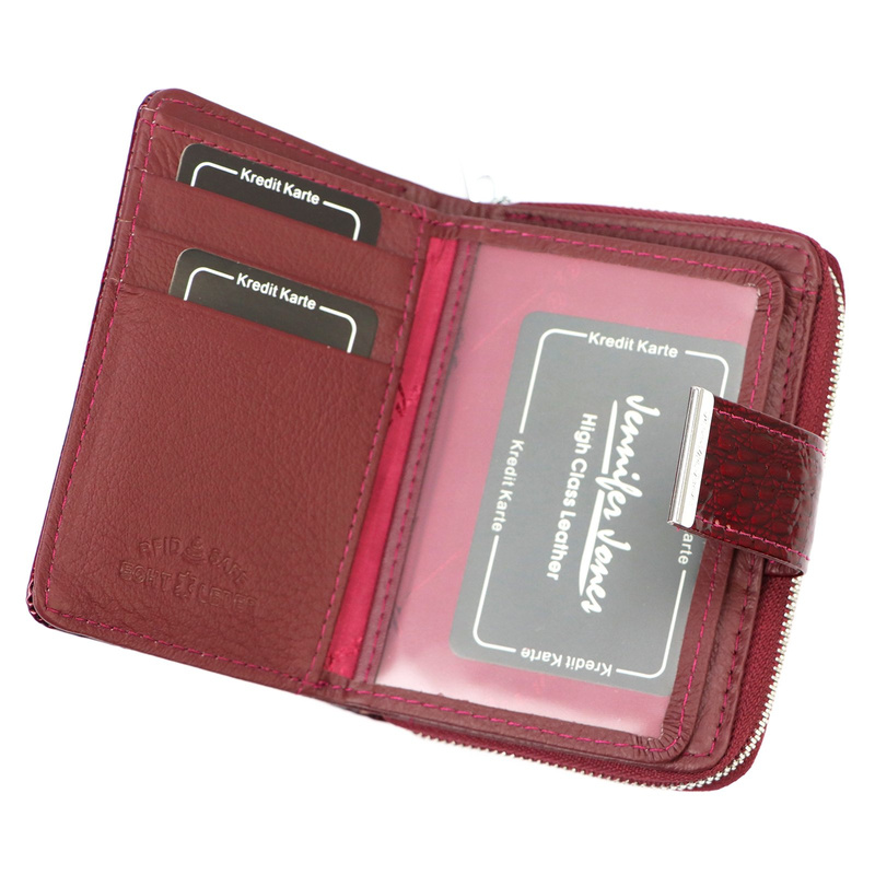 Jennifer Jones damska portmonetka skórzany portfel wzór skóra krokodyla