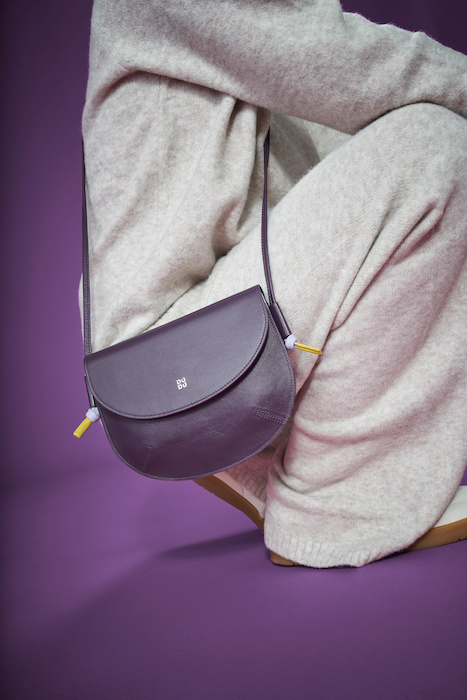 Designerska damska listonoszka skórzana torebka przez ramię z klapą DUDU