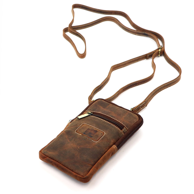 Nordee męska saszetka skóra naturalna mała torba na ramię z kieszeniami