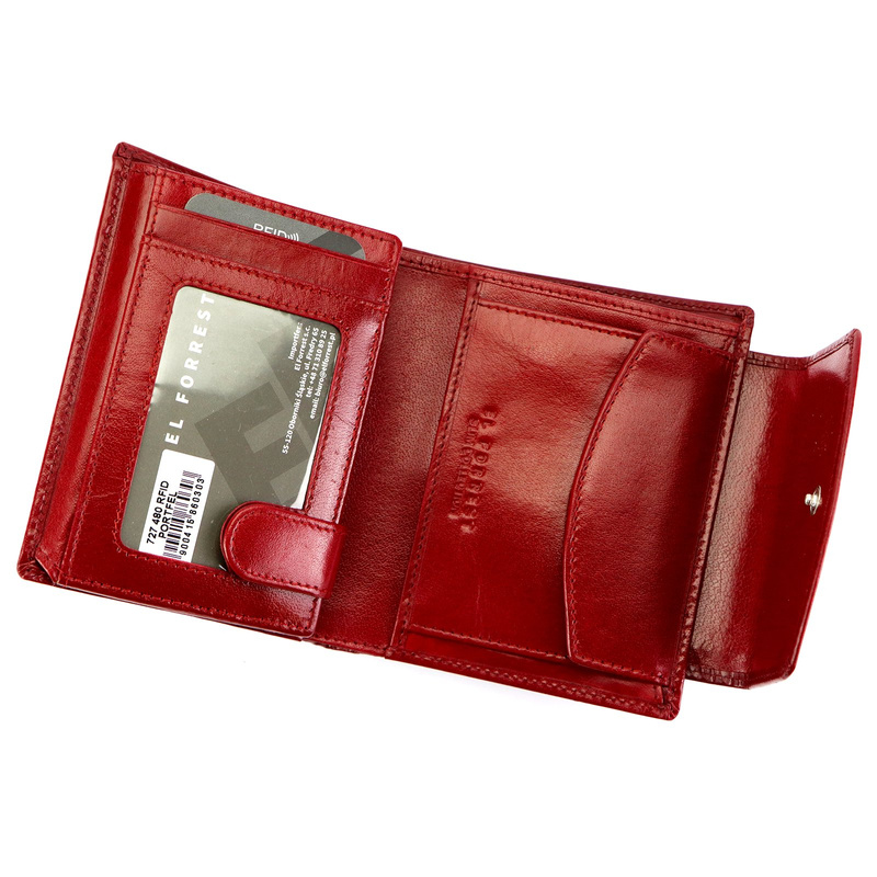 EL FORREST damska portmonetka skóra naturalna zgrabny pojemny portfel