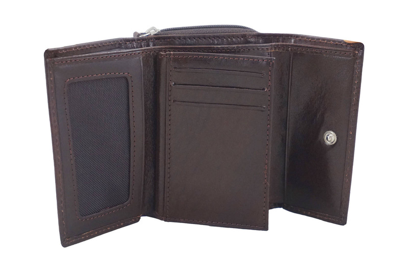 Barberinis - portfel skórzany damski - Brązowy ciemny