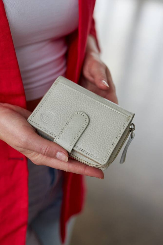 Torba skórzana+portfel PTN D73-DS Light Beige