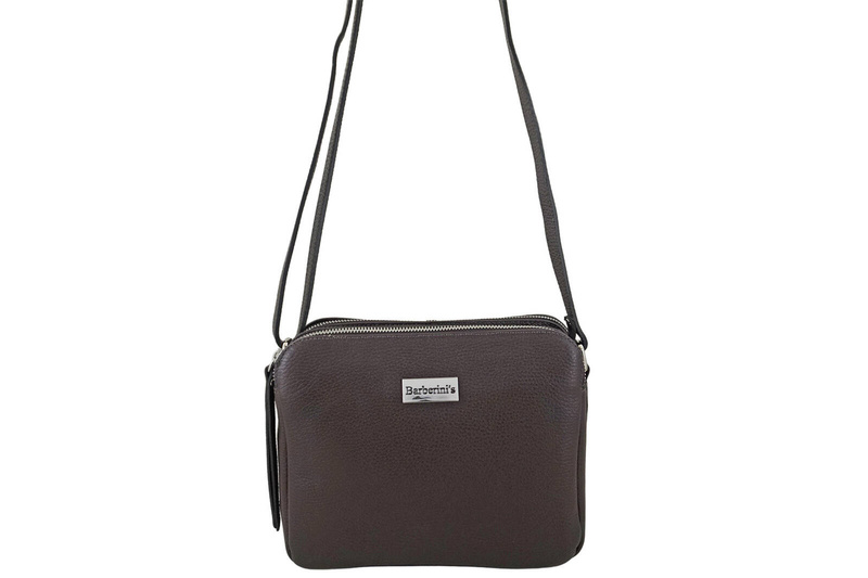 Torebka skórzana damska włoska - Brązowa ciemna