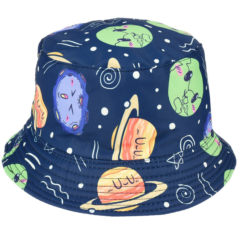 Planety kapelusz dwustronny bucket hat dziecięcy modny kap-hd-7