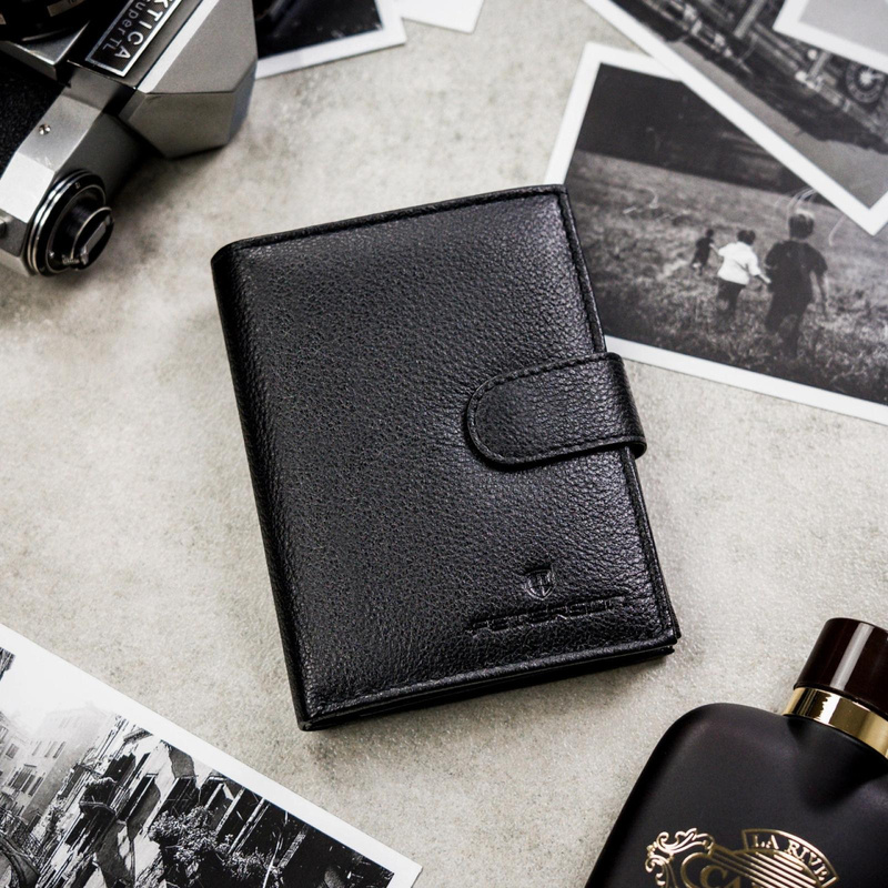 Meski zestaw prezentowy skóra naturalna Peterson PTN SET N4L-SPDM-BW BLACK