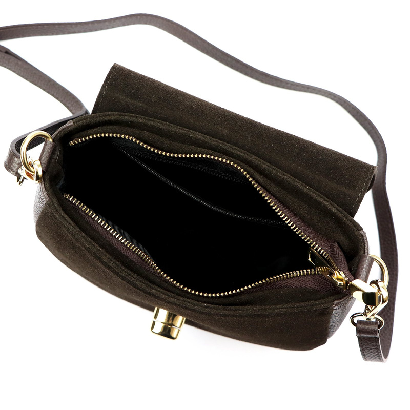 Vera Pelle damska listonoszka skóra naturalna torebka przez ramię z klapą