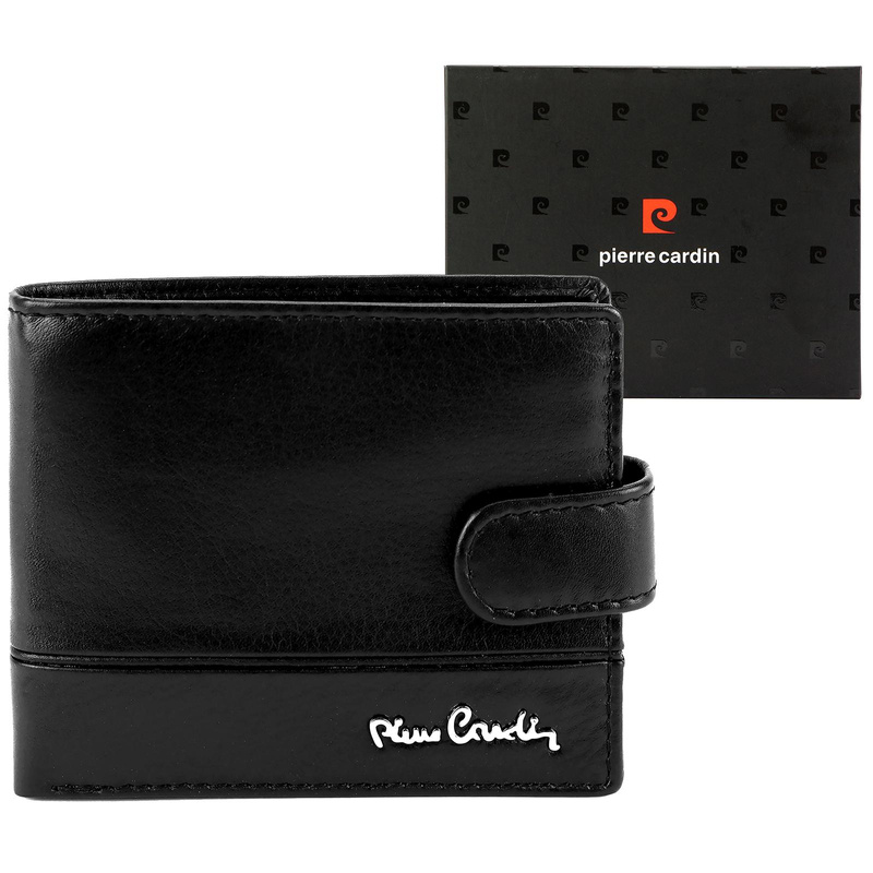 Poziomy Skórzany męski portfel od Pierre Cardin