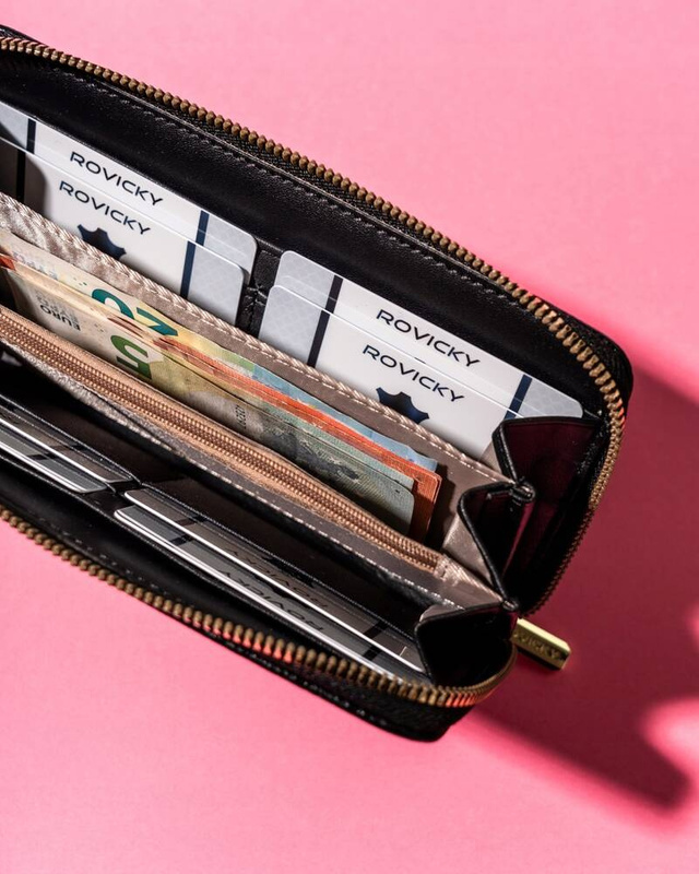 Duży Stylowy portfel damski na zamek od Rovicky