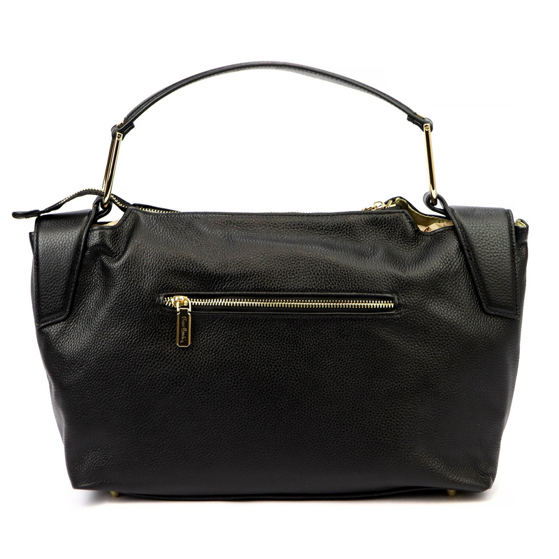Duża Skórzana damska shopperbag torebka na ramię z uchwytem Pierre Cardin