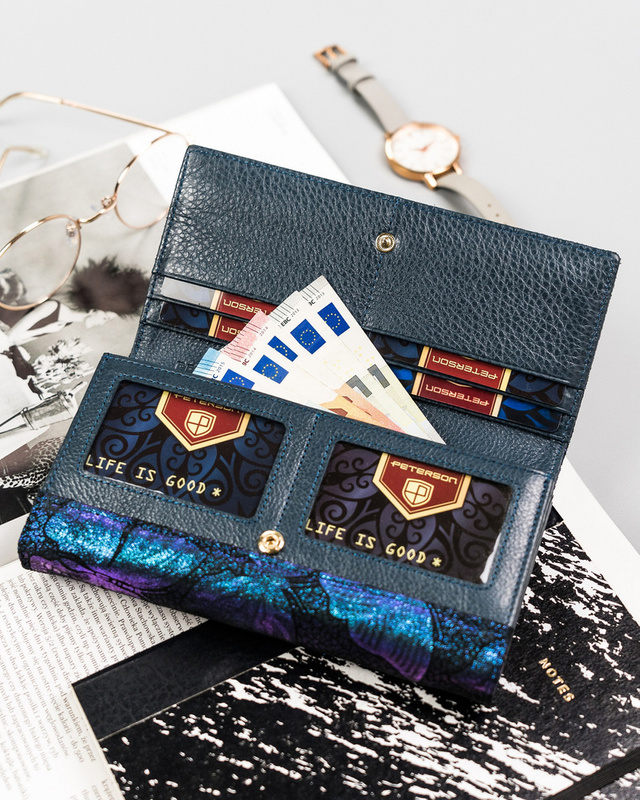 Skórzany damski portfel Peterson PTN 42100-ONBF