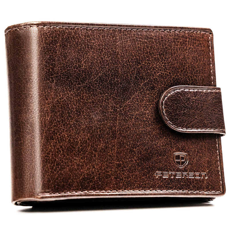 Skórzany męski portfel Peterson PTN N992L-BUF