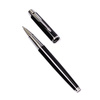 Czarny długopis metalowy z czarnym wkładem - Peterson