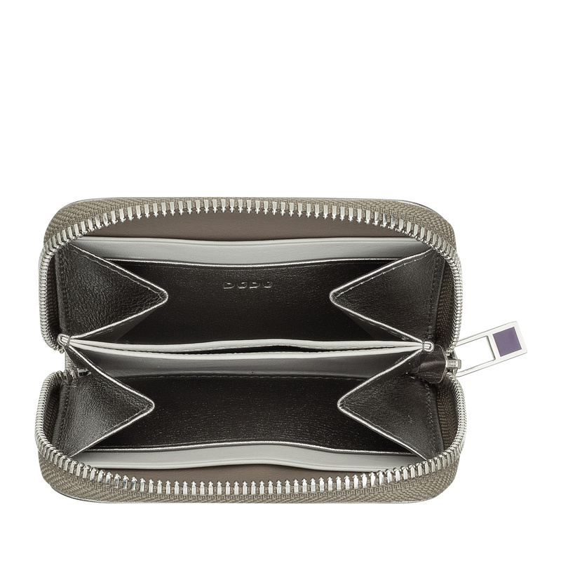 DuDu portmonetka zapinana na suwak skóra naturalna mały portfel