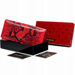 4U Cavaldi damski portfel podłużna duża klasyczna portmonetka skóra węża