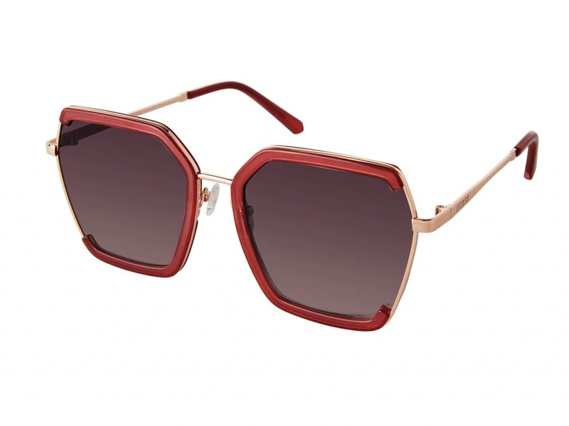 Okulary GUESS GF0418-5869T. Okulary przeciwsłoneczne, Kolor czerwony. Kobieta.