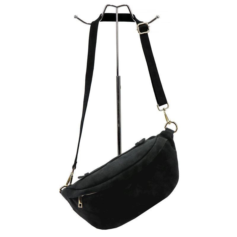 Miejska Skórzana zamszowa nerka saszetka przez ramię z kieszenią Luka