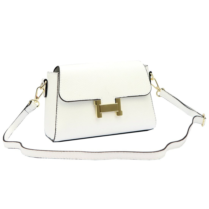 Luka damska listonoszka skóra naturalna torebka przez ramię z klapą