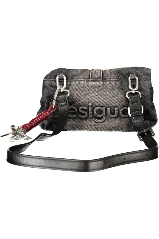 Czarna torebka damska Desigual Half Logo Denim Clutch Micro