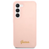 Guess GUHCS23MLSLMGPP S23+ S916 różowy/pink hardcase Silicone Script Metal Logo
