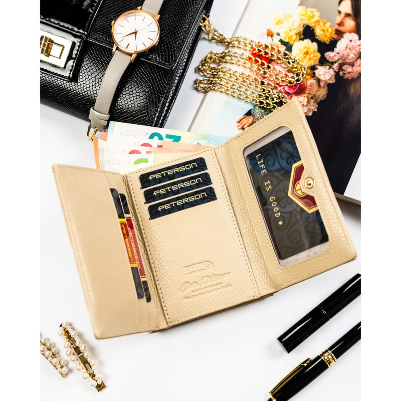 Skórzany damski portfel Peterson PTN PS15-09-MLF