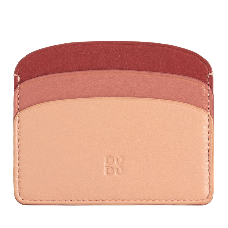 DuDu małe etui na karty dokumenty skóra naturalna Slim Wallet