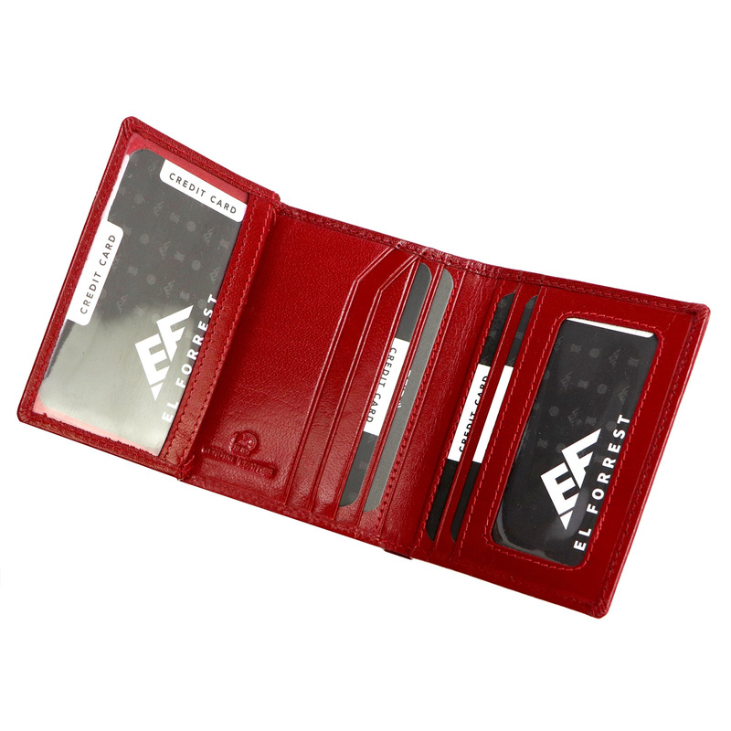 EL FORREST męskie etui na karty i dokumenty skórzane pionowe ochrona RFID