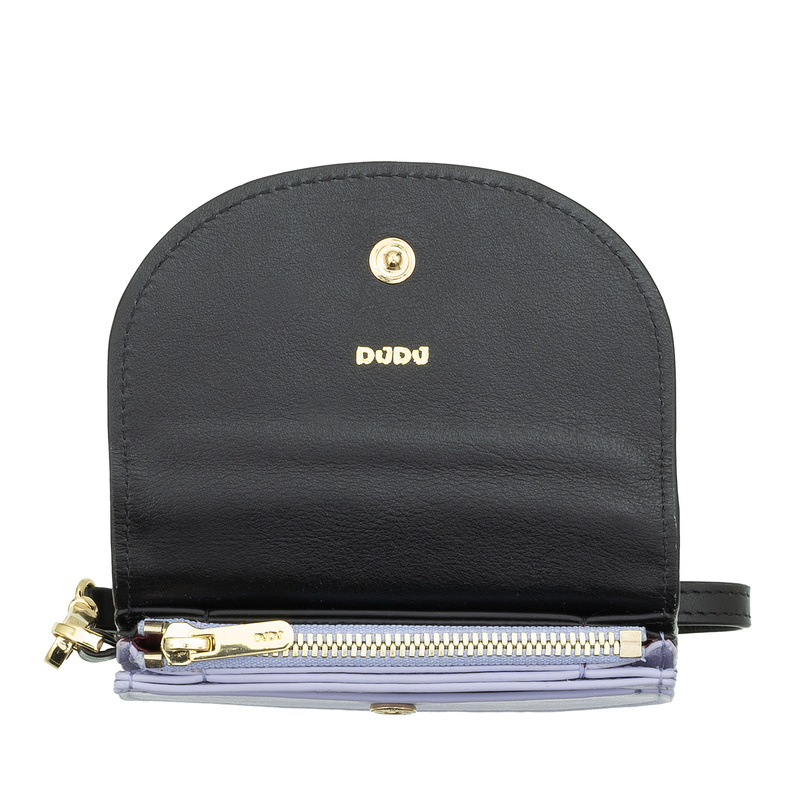 DUDU Damska portmonetka skóra naturalna mały portfel kompaktowy