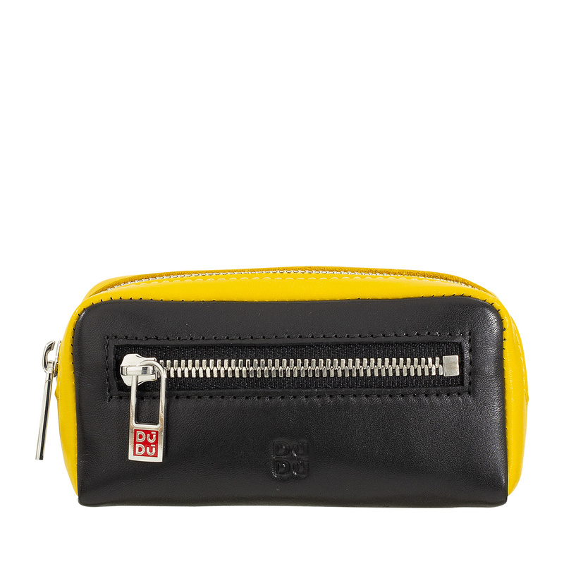 Dudu etui na klucze skóra naturalna z 2 karabińczykami z kieszenią