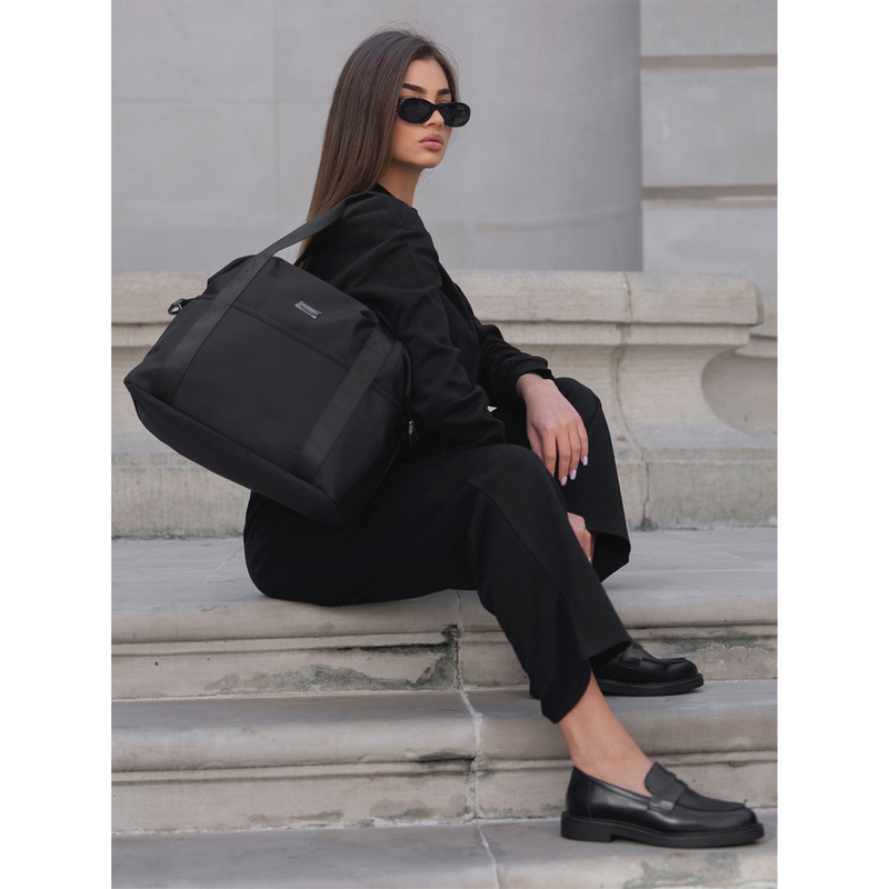 Pojemna torebka miejska z uchwytem na walizkę - Peterson