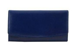 Skórzane portfele damskie - Barberini's - Granatowy