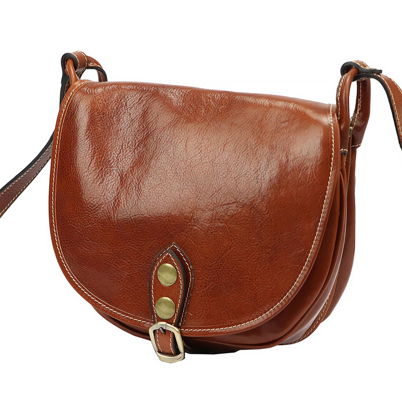 Florence Listonoszka Damska Mała Skórzana Na Ramię Organizer 4 Kieszenie