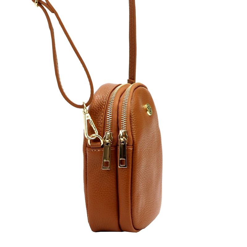 Mała skórzana damska listonoszka etui od Gregorio