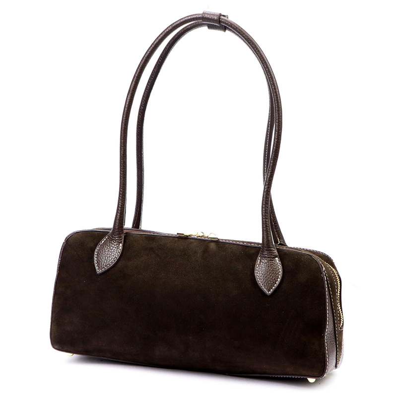 Damska mała zamszowa zgrabna torebka na ramię modna listonoszka Luka