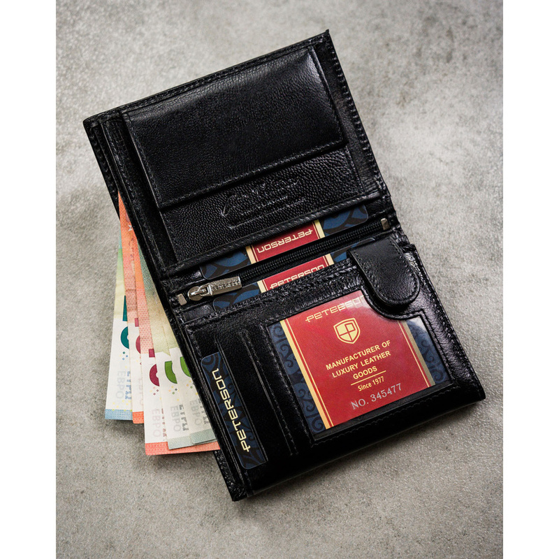 Skórzany męski portfel Peterson PTN N4-NGV