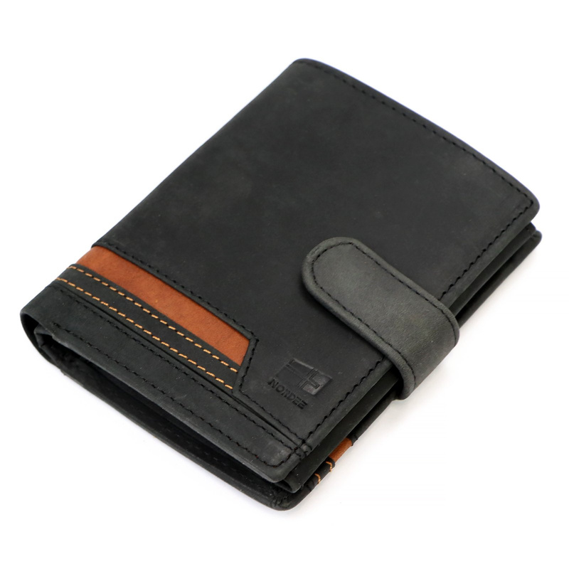 Skórzany męski portfel Nordee HVAL N4L
