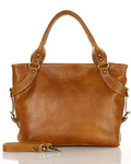 Torebka biznesowa damska kuferek skórzany premium bag - MARCO MAZZINI camel
