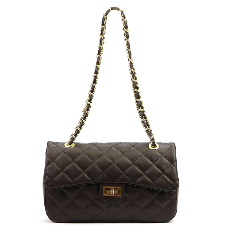 Skórzana torebka Camilla PREMIUM 10.018 MIDI SAVAGE pikowana