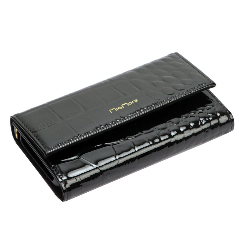 MiaMore etui Iphone 12 PRO case z klapą wzór skóra krokodyla z łańcuszkiem