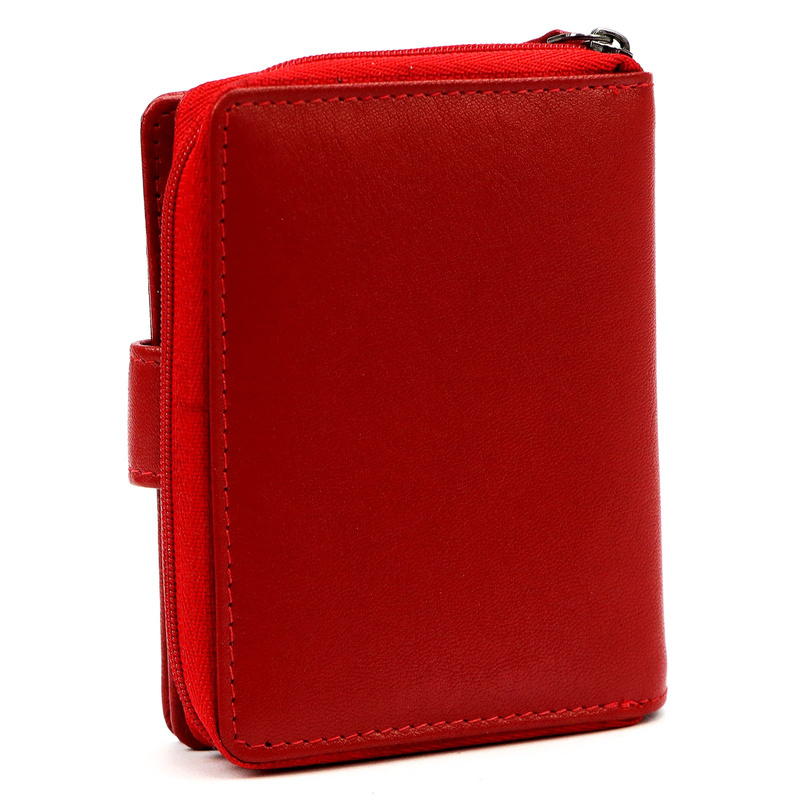 Pierre Cardin damska portmonetka skóra naturalna pionowy portfel zatrzask