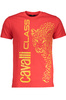 T-SHIRT M�SKI Z KR�TKIM R�KAWEM KLASY CAVALLI CZERWONY