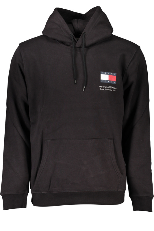 CZARNA BLUZA MĘSKA TOMMY HILFIGER BEZ ZAMKA